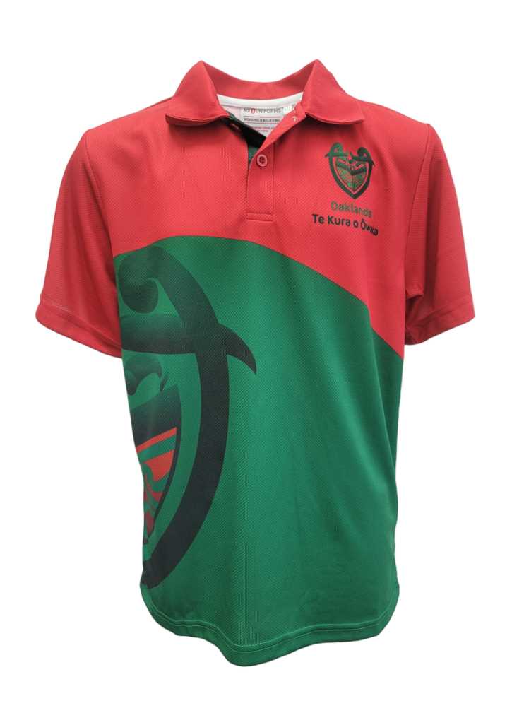 Oaklands Te Kura O Owaka Sub Polo Green/Red